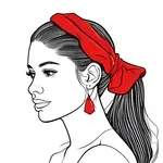 red scrunchie image